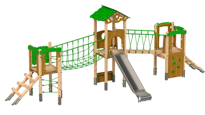 Technical render of a Osprey Play Tower